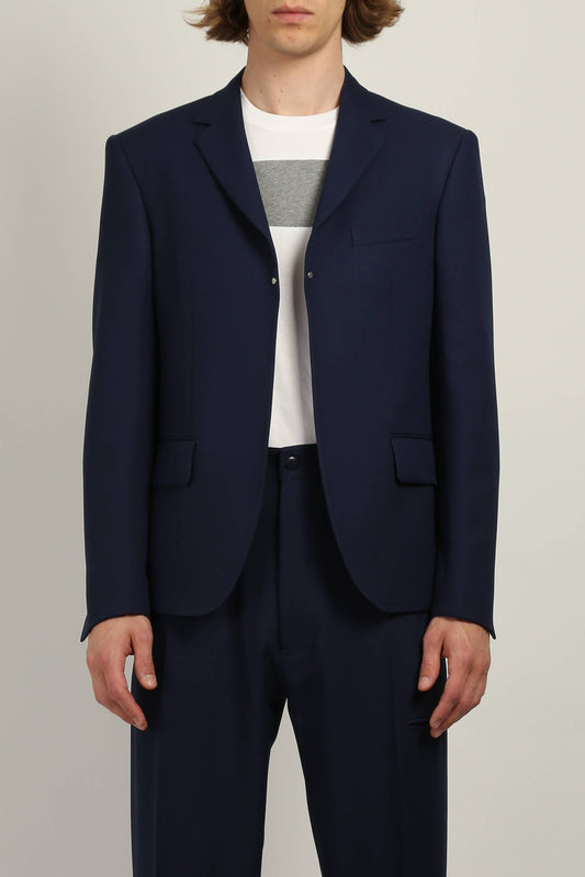 BUTTONLESS BLAZER - NAVY