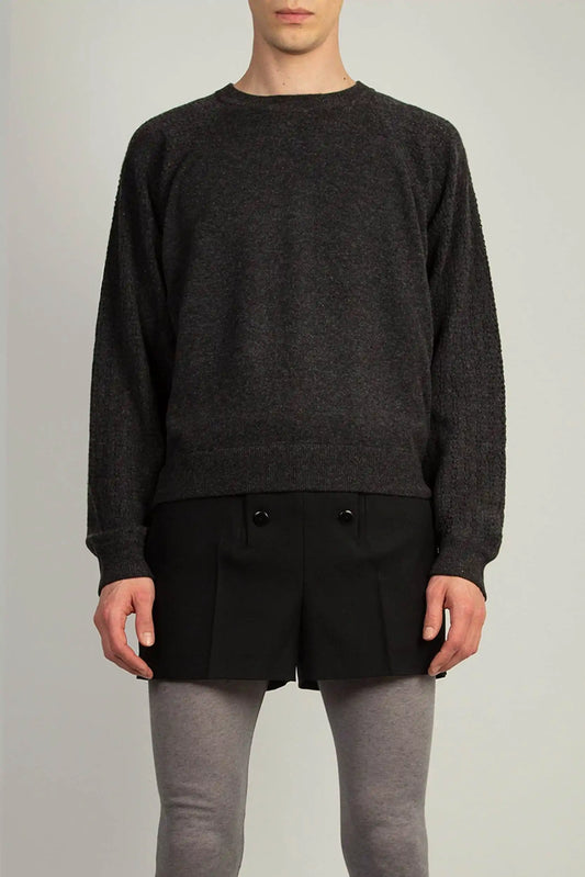 HIGH COLLAR CREW NECK