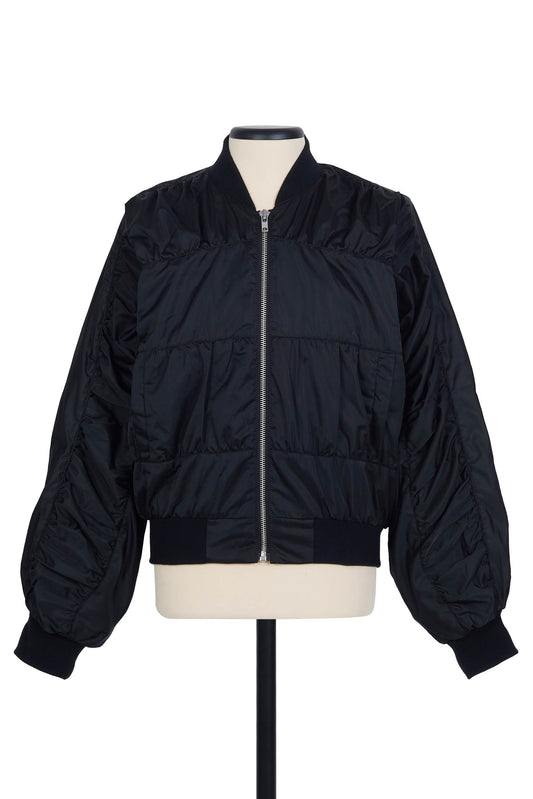 RUCHED BOMBER JACKET